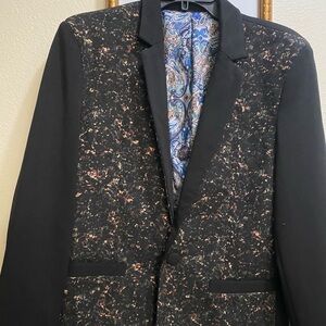 Elegant Black and Gold Men's Blazer